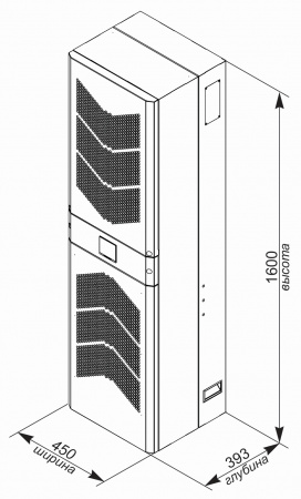 Кондиционер для шкафа настенный нержавеющая сталь UNISPLIT MHW-560S(3)SS UNIcontroller (аналог RITTAL 3189640)