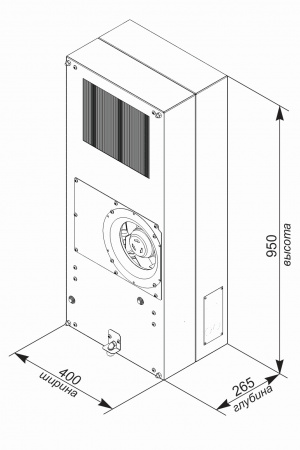 Кондиционер для уличного климатического шкафа UNISPLIT MHW-210E(1)W UNIcontroller 