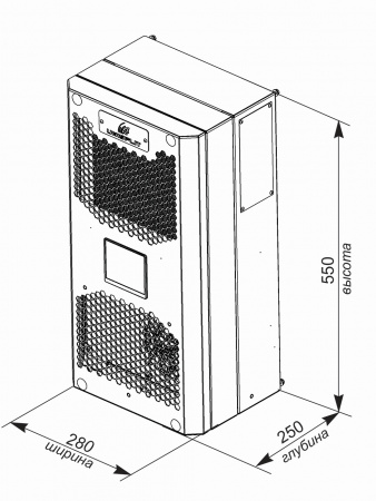 Кондиционер для шкафа настенный нержавеющая сталь UNISPLIT MHW-108S(3)SS UNIcontroller (аналог RITTAL 3361640)